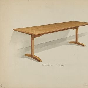 Shaker Trestle Dining Table, 1935 / 1942. Creator: Anne Ger