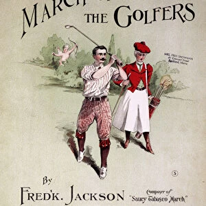Sheet music cover, March Of The Golfers, 1903
