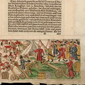 Siege of Reval by the Russians in 1578. From Johann Jakob Wicks Sammlung von Nachrichten... Artist: Anonymous