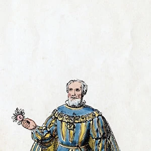 Sir William Sands, costume design for Shakespeares play, Henry VIII, 19th century