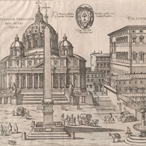 Speculum Romanae Magnificentiae: St. Peter s, 16th century. 16th century. Creator: Anon