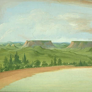Square Hills, 1200 Miles above St. Louis, 1832. Creator: George Catlin