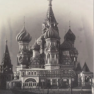 St. Basils Cathedral, Red Square, Moscow, ca. 1860. Creator: Unknown