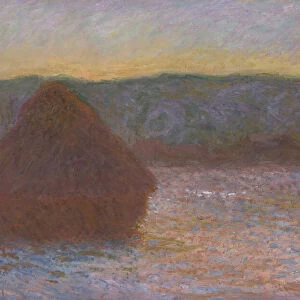 Stack of Wheat (Thaw, Sunset), 1890 / 91. Creator: Claude Monet