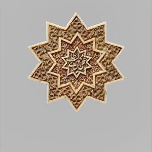Star-Shaped Plaque, Iran, first half 16th century. Creator: Muhammad Talib Gilani