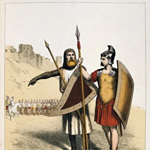 Stationarii, a Gaul and a Roman, c1887 Artist: Francois Cudet