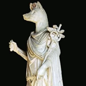 Statue of the dog-headed Romano-Egyptian god Anubis
