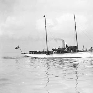 The steam yacht Sheilah, 1911. Creator: Kirk & Sons of Cowes