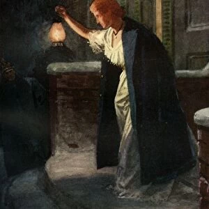 She stood and swung the lantern slowly from side to side, 1914. Creator: William Barnes Wollen