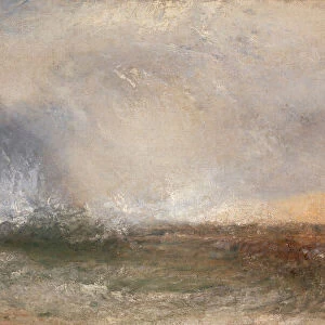 Stormy Sea Breaking on a Shore, between 1840 and 1845. Creator: JMW Turner