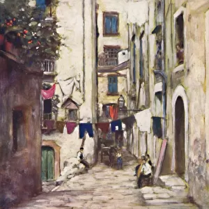 A Street in Naples, 1903. Artist: Mortimer L Menpes