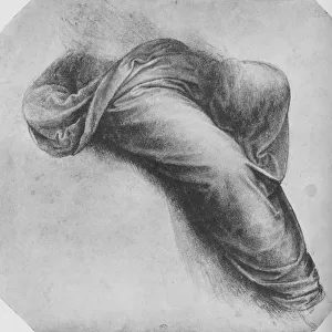 Studies of the Drapery of a Figure Seated to Right, c1480 (1945). Artist: Leonardo da Vinci