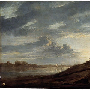 Sunset over the River, 1650s. Artist: Aelbert Cuyp