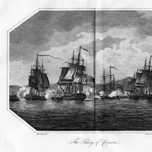 The Taking of Curacao, 1811. Artist:s Lacy