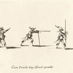 Taking the Firing Position with the Musket, 1634 / 1635. Creator: Jacques Callot