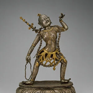 Tantric Female Enlightened Being (Vajrayogini) Holding a Skull Cup, 18th century