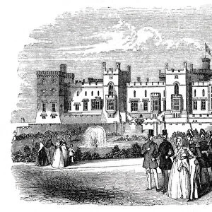 Terrace, eastern front of Windsor Castle, 1844. Creator: Unknown