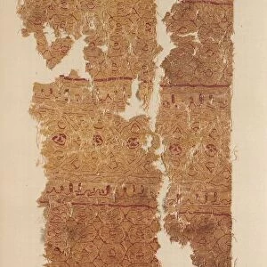 Tiraz with dense guilloche bands, 1100s. Creator: Unknown