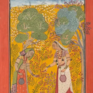 Vasanti Ragini, Page from a Ragamala Series (Garland of Musical Modes), ca. 1710
