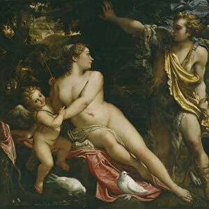 Venus, Adonis and Cupid. Artist: Carracci, Annibale (1560-1609)