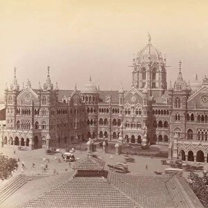 Victoria Terminus Building, Mumbai, 1860s-70s. Creator: Unknown