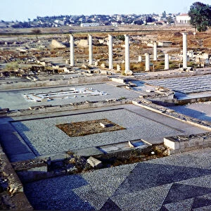 View of the archaeological remains at Pella, Central Macedonia