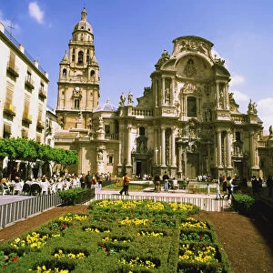 View of the facade of the Cathedral of Murcia, designed by Jaume Bord, made between 1736