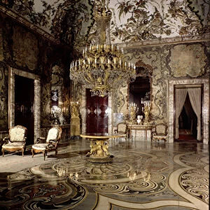 View of the Gasparini Room in the Royal Palace of Madrid, held in tribute to Italian