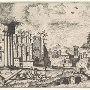 View of the Roman Forum, looking toward the Palatine Hill