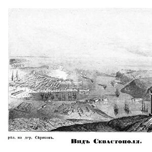 View of Sevastopol, 1855. Artist: Seryakov, Lavrenty Avksentyevich (1824-1881)