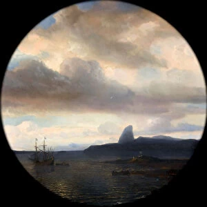Villegagnon Entering the Bay of Rio de Janeiro on 10 November 1555. Artist: Gudin, Theodore (1802-1880)