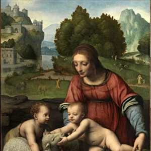 The Virgin and Child with the Infant Saint John. Artist: Luini, Bernardino (ca. 1480-1532)