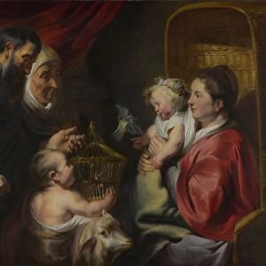 The Virgin and Child with Saints Zacharias, Elizabeth and John the Baptist, c. 1620. Artist: Jordaens, Jacob (1593-1678)