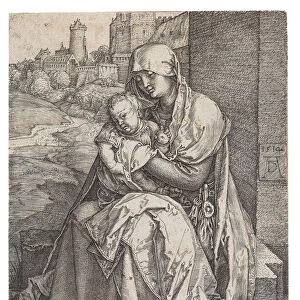 Virgin and Child Seated by the Wall, 1514. Creator: Dürer, Albrecht (1471-1528)