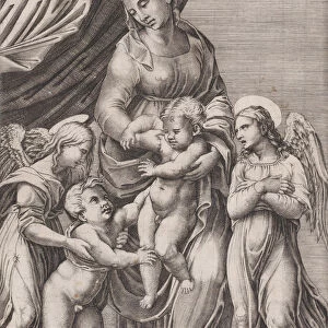 The Virgin, the Infant Christ, Infant Saint John, and Two Angels, dated 1516