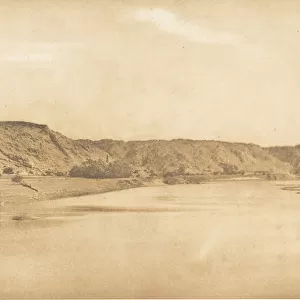 Vue prise au Sud-Est de Philae - Village d El-Bab, 1849-50. Creator: Maxime du Camp