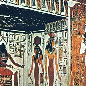 Wall Painting, Tomb of Nefertiti, Thebes, Egypt
