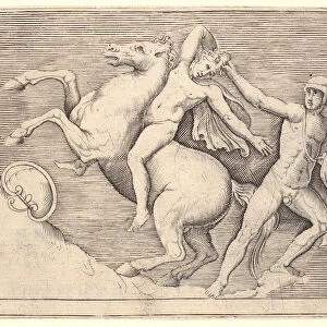 Warrior Pulling a Rider from His Horse, from "Ex Antiquis Camorum et Ge