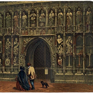 The west front, Exeter Cathedral, 19th century