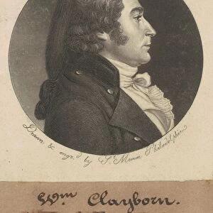 William Charles Cole Claiborne, 1798. Creator: Charles Balthazar Julien Fé