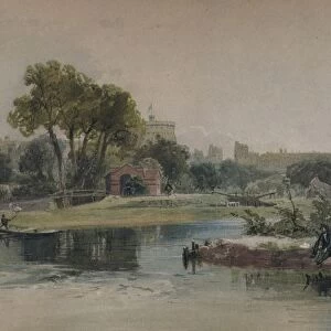 Windsor Castle from the Eton Play Ground, c1838. Artist: James Baker Pyne