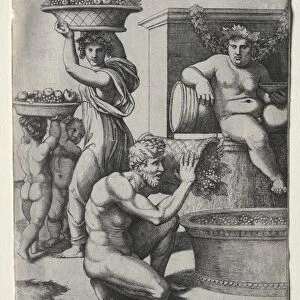 The Wine Press. Creator: Marcantonio Raimondi (Italian, 1470 / 82-1527 / 34)