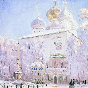 Winter in the Trinity Sergius Lavra in Sergiev Posad, c1910. Artist: Nikolay Dubovskoy