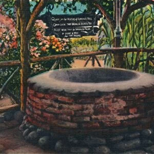 The Wishing Well at Ramonas Marriage Place, Old Town. San Diego, California, c1941