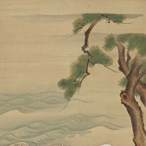 Two women and a girl on the seashore, 1735-1814. Creator: Utagawa Toyoharu