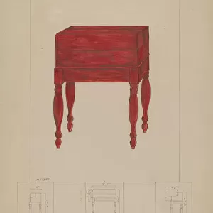 Writing Desk and Table, 1935 / 1942. Creator: Henry Meyers