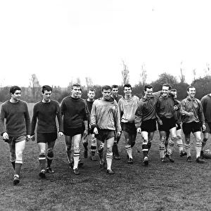 Aston Villa players training, 1961