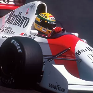 1992 Monaco Grand Prix. Monte Carlo, Monaco. 28-31 May 1992. Ayrton Senna (McLaren MP4/7A Honda) 1st position. Ref-92 MON 02. World Copyright - LAT Photographic