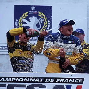 2001 French Formula 3, Spa Francorchamps, 08 July RYO FUKUDA / DERLOT / BESSON ON THE PODIUM World copyright: DPPI/LAT