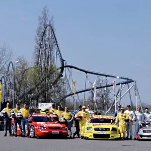 2003 DTM Championship Press Day, Rust, Germany. 8th April 2003. The 2003 DTM Challengers and drivers from Opel, Audi and Mercedes. Photo: Malcolm Griffiths/LAT Photographic